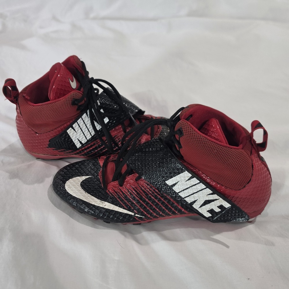 Nike Strike Pro Athletic Football Cleats Red Black Men's Size 13